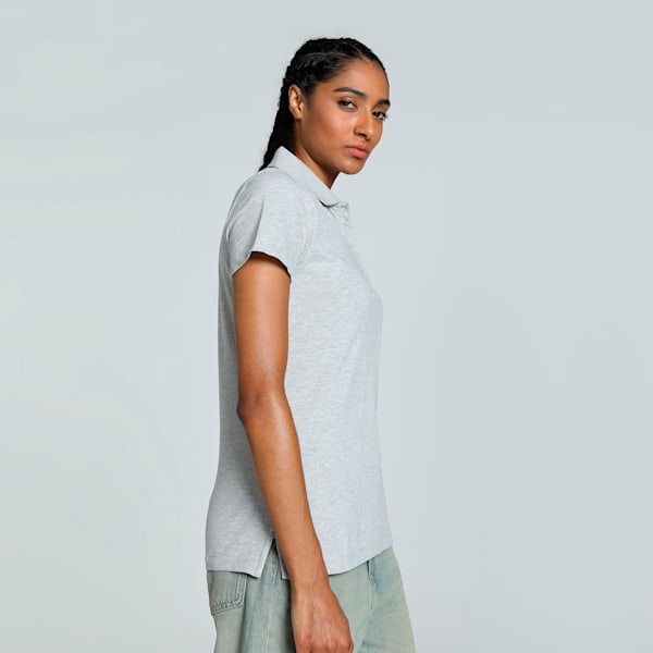 Women's Pique Polo, Light Gray Heather, extralarge-IND