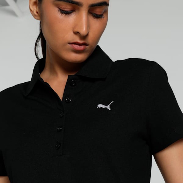 Women's Pique Polo, PUMA Black-Cat, extralarge-IND