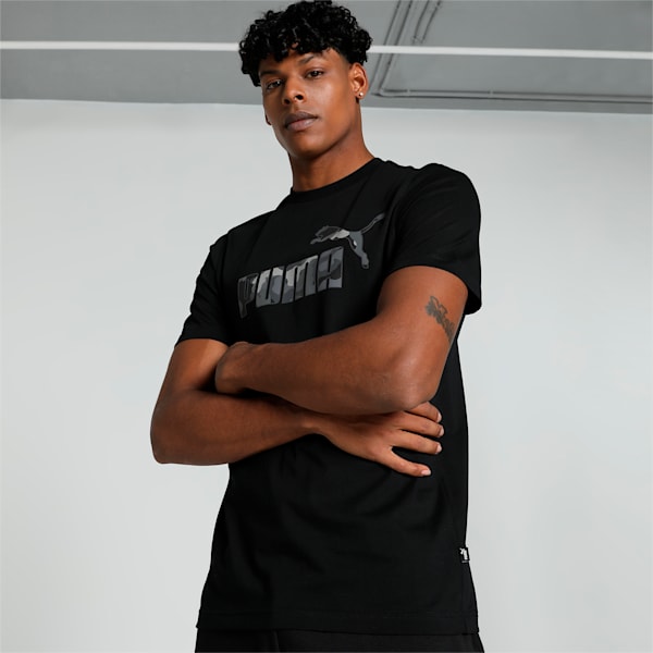 CAMO Graphic Men's T-shirt, PUMA Black, extralarge-IND
