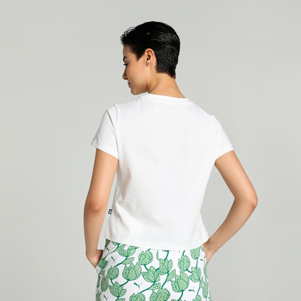 BLOSSOM Women's Relaxed Fit Graphic Tee, PUMA White, extralarge-IND