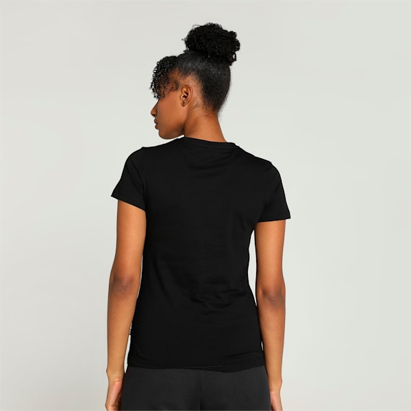 Metallic Logo Women's T-shirt, Puma Black-Gold foil, extralarge-IND