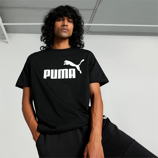 Men's Logo T-shirt, Puma Black, extralarge-IND