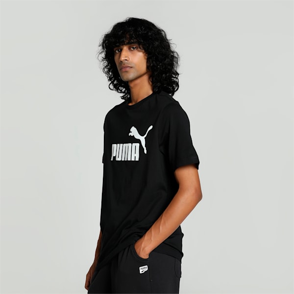 Men's Logo T-shirt, Puma Black, extralarge-IND