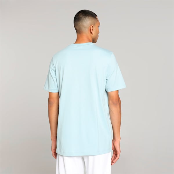Two Color Small Logo Men's T-shirt, Turquoise Surf, extralarge-IND