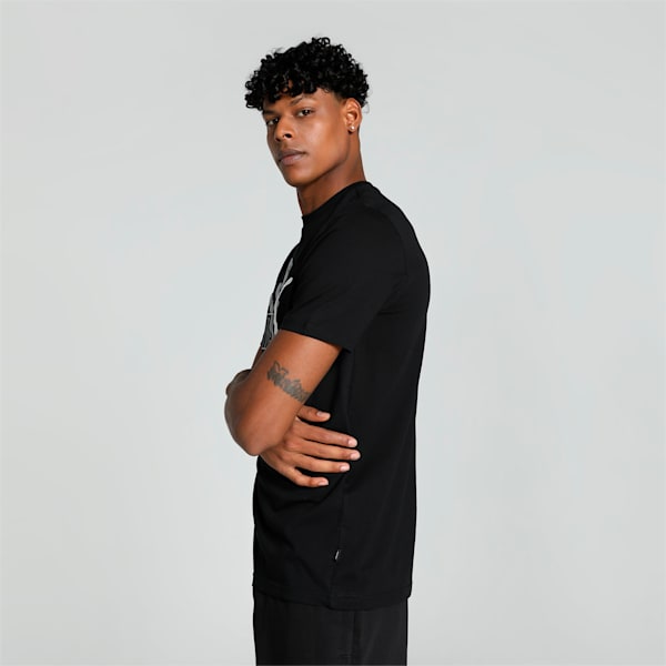 LOGO LAB Summer Men's T-shirt, PUMA Black, extralarge-IND