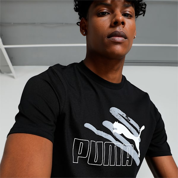 LOGO LAB Summer Men's T-shirt, PUMA Black, extralarge-IND