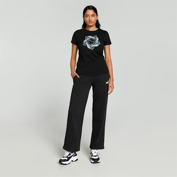 Women's Graphic T-shirt, PUMA Black, extralarge-IND