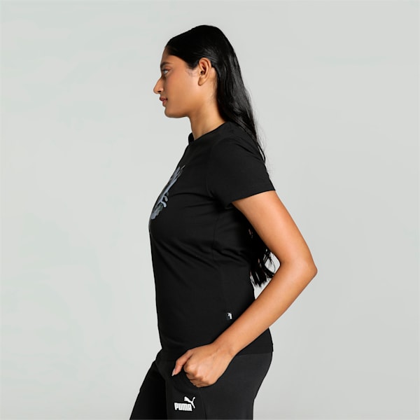 Women's Graphic T-shirt, PUMA Black, extralarge-IND