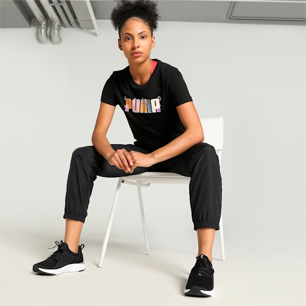 Women's Graphic T-shirt, PUMA Black, extralarge-IND