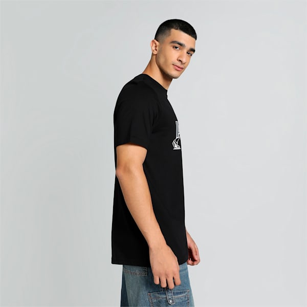 Men's GRAPHICS Sneaker T-shirt, PUMA Black, extralarge-IND