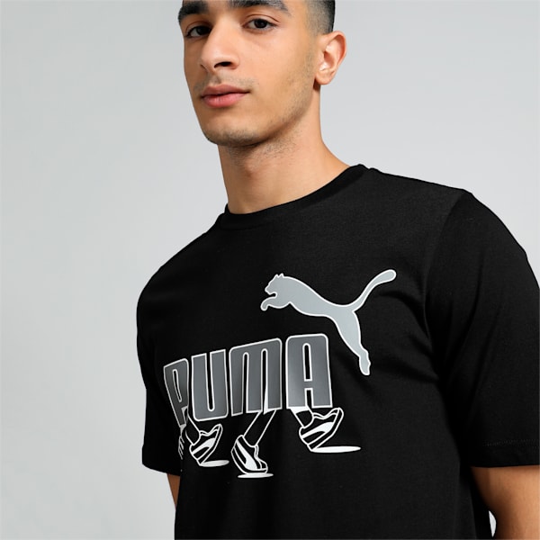 Men's GRAPHICS Sneaker T-shirt, PUMA Black, extralarge-IND