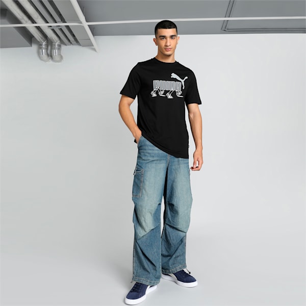 Men's GRAPHICS Sneaker T-shirt, PUMA Black, extralarge-IND