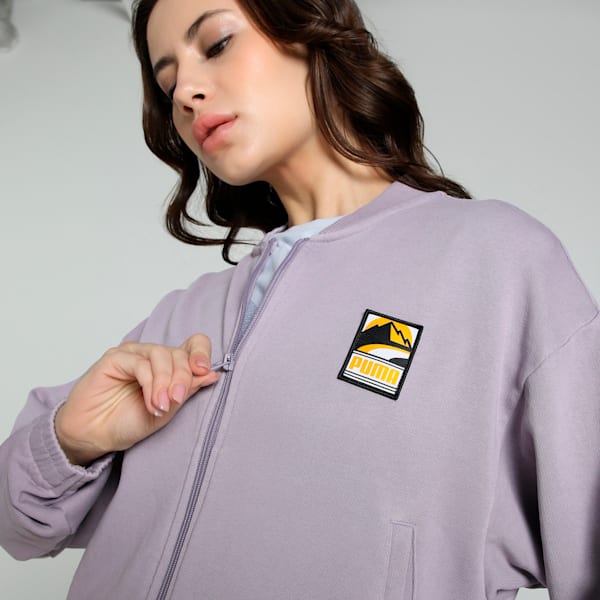 CLASSICS Women's Overdyed Jacket, Pale Plum, extralarge-IND