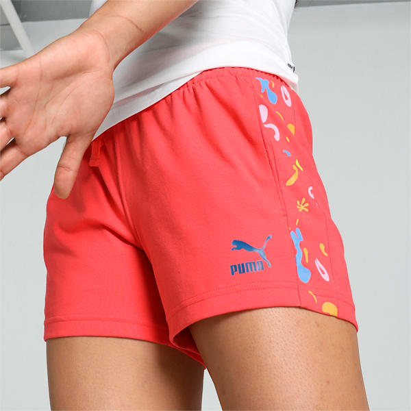Women's Classics Graphic T7 Shorts, Active Red, extralarge-IND