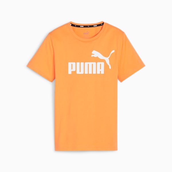 Youth Logo T-shirt, Clementine-PUMA White, extralarge-IND