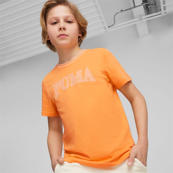 SQUAD Boy's T-shirt, Clementine, extralarge-IND