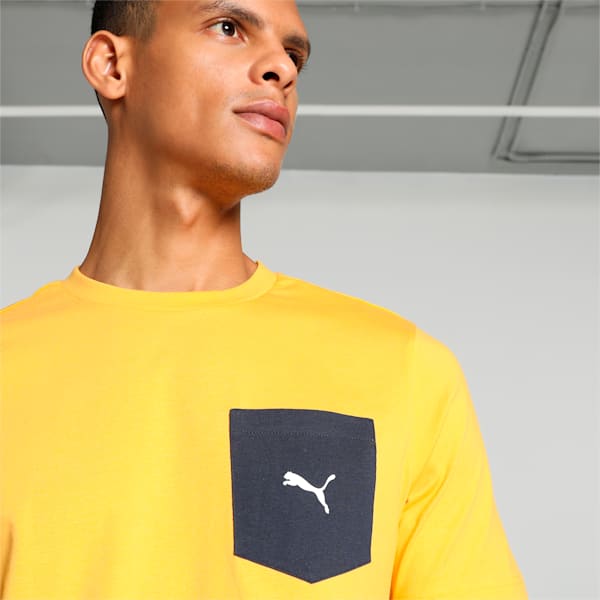 Men's Contrast Pocket T-shirt, Mustard Seed, extralarge-IND
