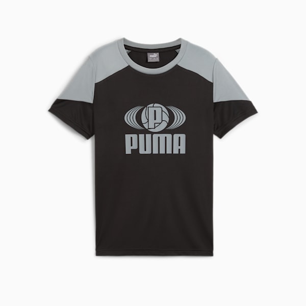 キッズ ボーイズ アクティブスポーツ ポリ 半袖 Tシャツ B 110-160cm, PUMA Black, extralarge-JPN