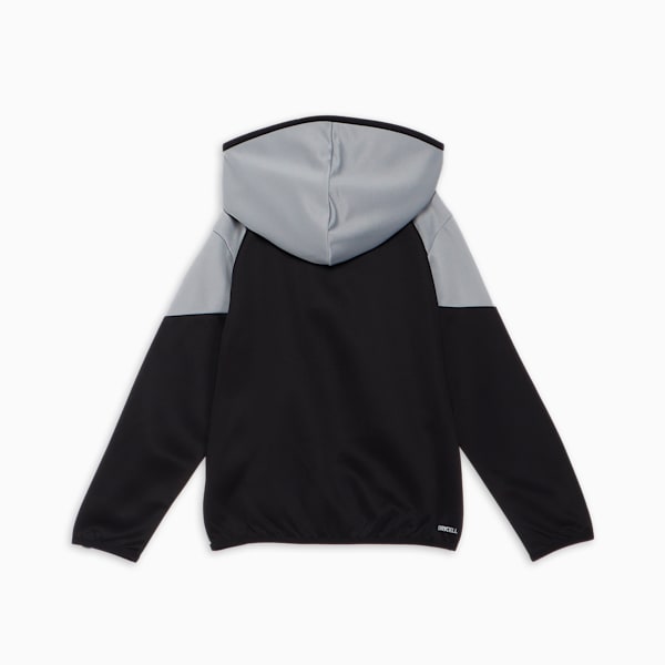 キッズ ボーイズ アクティブ スポーツ ポリ フル-ジップ フーディ 110-160cm, PUMA Black, extralarge-JPN