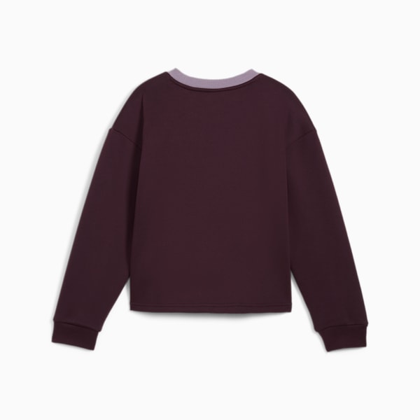 キッズ ガールズ プーマ パワー クルースウェット 裏起毛 110-160cm, Midnight Plum, extralarge-JPN