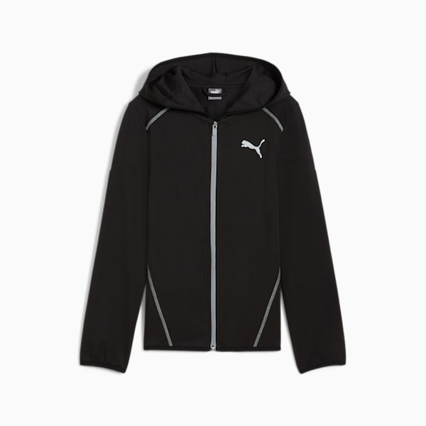 キッズ ボーイズ アクティブ スポーツ フルジップ フーディー 110-160cm, PUMA Black, extralarge-JPN