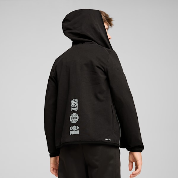 キッズ ボーイズ アクティブ スポーツ フルジップ フーディー 110-160cm, PUMA Black, extralarge-JPN
