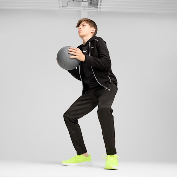 キッズ ボーイズ アクティブ スポーツ フルジップ フーディー 110-160cm, PUMA Black, extralarge-JPN