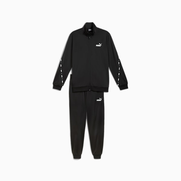 メンズ ポリテープ スーツ 上下セット, PUMA Black, extralarge-JPN