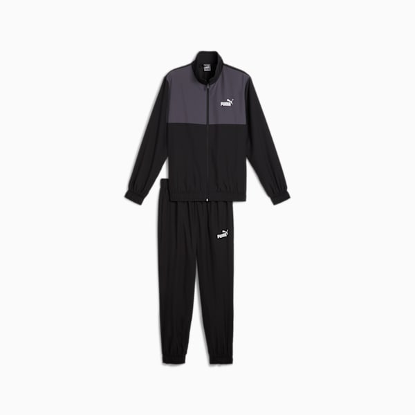 メンズ ウーブン カラーブロックスーツ 上下セット, PUMA Black, extralarge-JPN