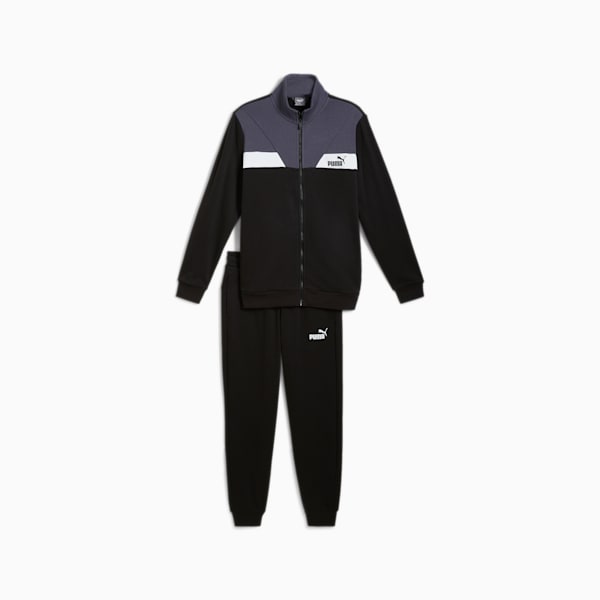 メンズ プーマ パワー 裏起毛 スーツ 上下セット, PUMA Black, extralarge-JPN