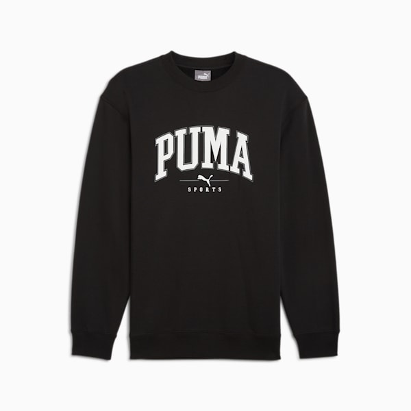 メンズ プーマ スクワッド 裏起毛 クルースウェット, PUMA Black, extralarge-JPN