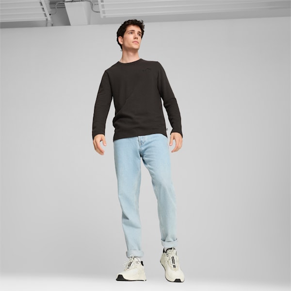 メンズ ESS エレベーテッド ワッフル 長袖 Tシャツ, PUMA Black, extralarge-JPN