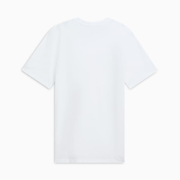 Camiseta PUMA Squad con logo grande para hombre, PUMA White, extralarge