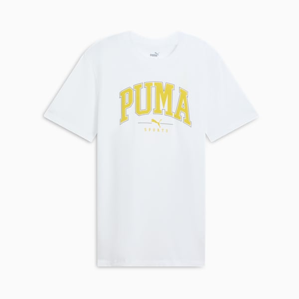 Camiseta PUMA Squad con logo grande para hombre, PUMA White, extralarge