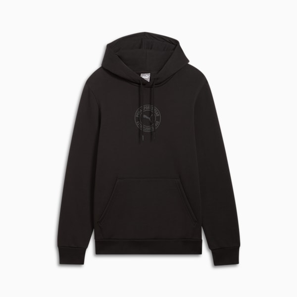 Sudadera con capucha Tonal Logo para hombre, PUMA Black, extralarge