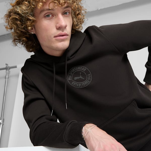 Tonal Collection Logo Men's Hoodie, PUMA Black, extralarge