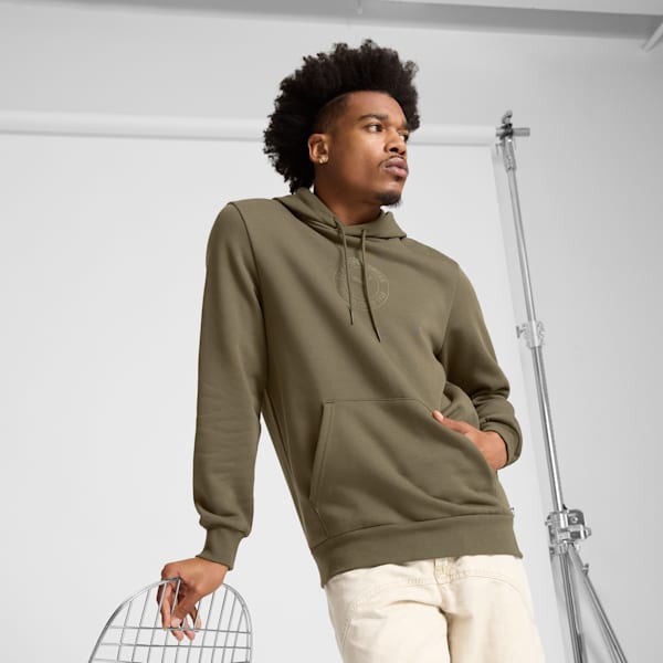 Tonal Collection Logo Men's Hoodie, Dark Olive, extralarge