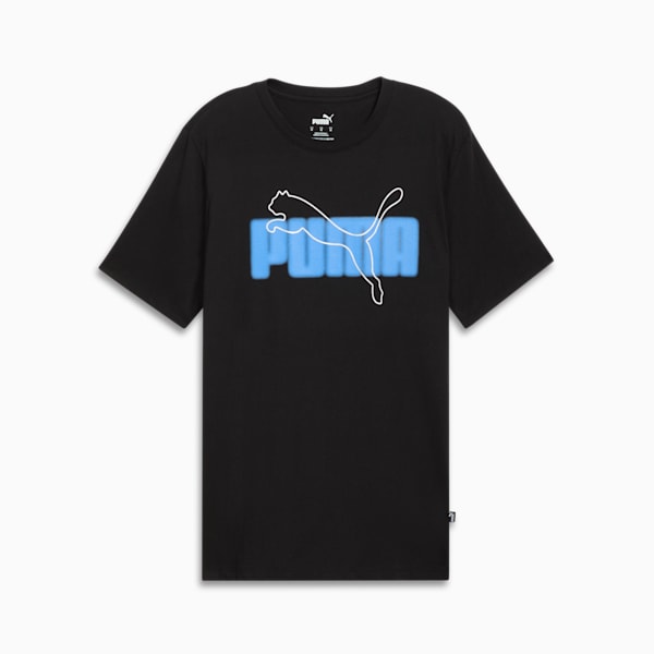 ESS+ Logo Lab Holiday Men's Tee, PUMA Black, extralarge