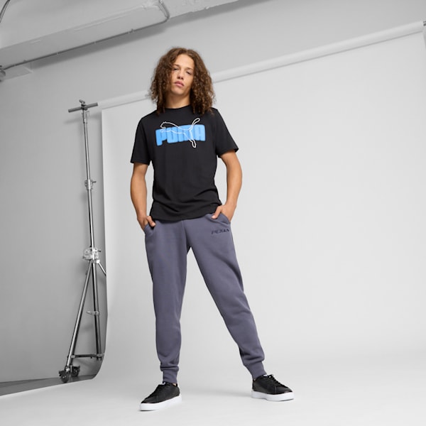 ESS+ Logo Lab Holiday Men's Tee, PUMA Black, extralarge