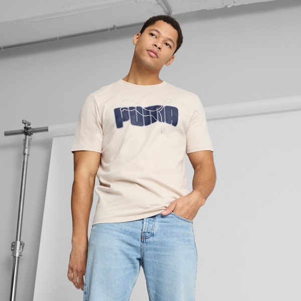 ESS+ Logo Lab Holiday Men's Tee, Desert Dust, extralarge