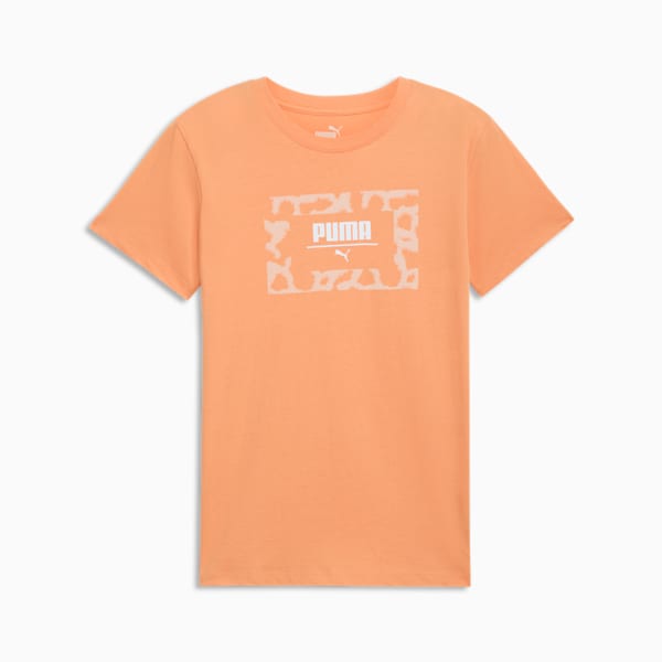 Cheetah Box Logo Women's Tee, Bright Melon, extralarge