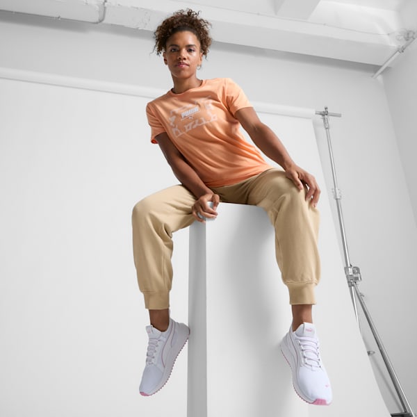 Cheetah Box Logo Women's Tee, Bright Melon, extralarge