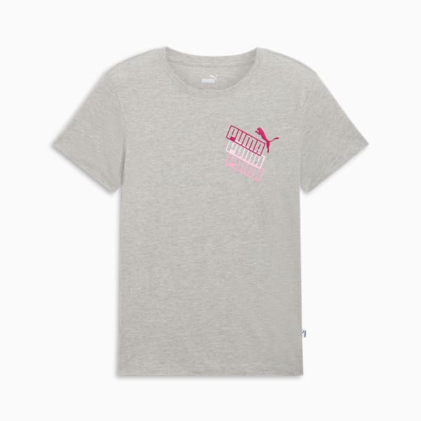 Playera para mujer Stacked Up Logo, Light Gray Heather, extralarge