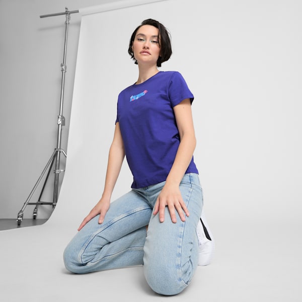 70's Women's Tee, Lapis Lazuli, extralarge