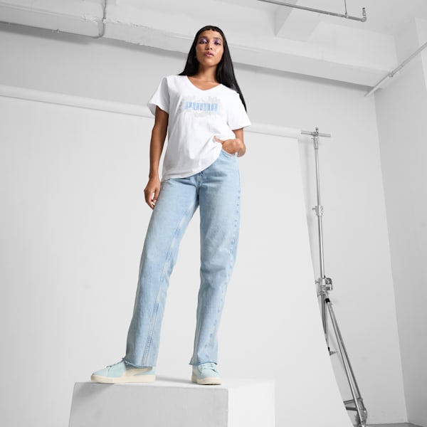 Playera para mujer In Full Bloom, PUMA White, extralarge