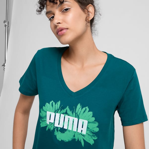 Playera para mujer In Full Bloom, Cold Green, extralarge