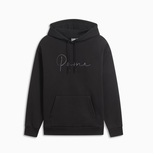 PUMA Script Logo Women's Hoodie, PUMA Black, extralarge