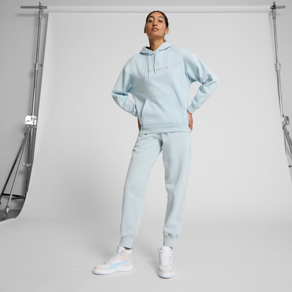PUMA Script Logo Women's Hoodie, Frosted Dew, extralarge