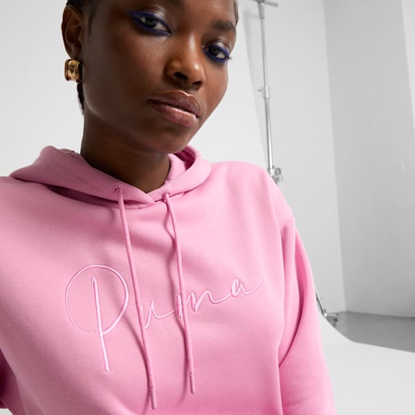PUMA Script Logo Women's Hoodie, Mauved Out, extralarge