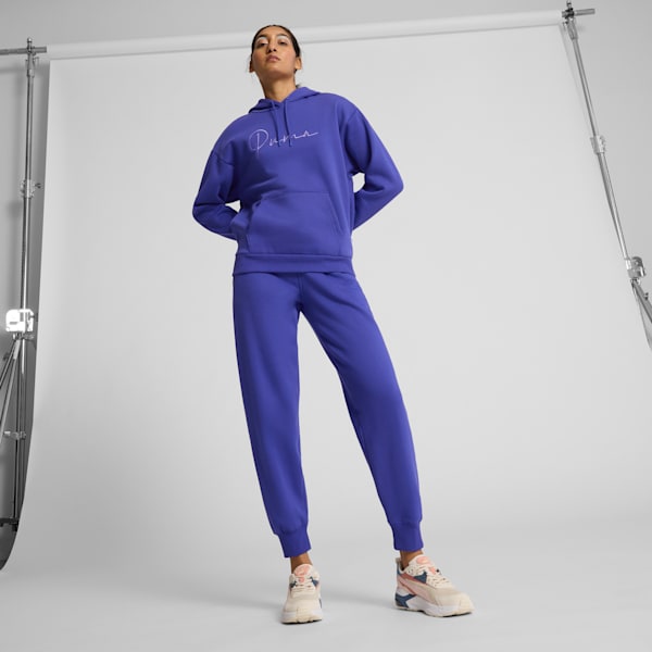 PUMA Script Logo Women's Hoodie, Lapis Lazuli, extralarge